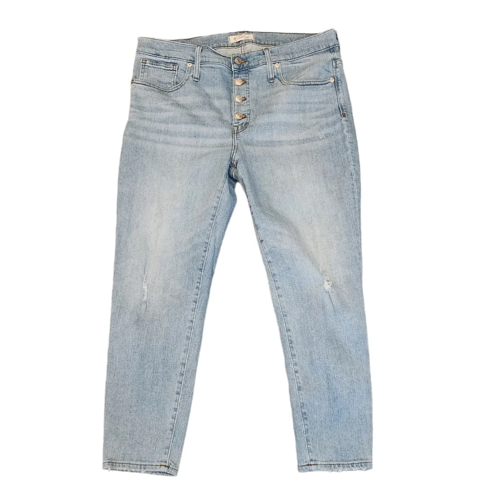 Madewell 9" high-Rise Skinny Crop Jeans in Asbury Wash: Button-Front Edition - Picture 5 of 15